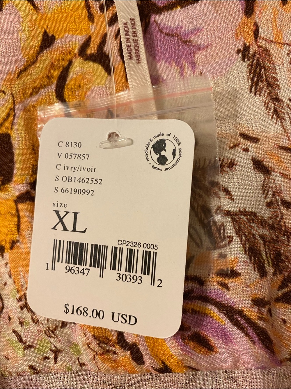Free People Floral Midi Dress in Yellow, Purple, Brown, Ivory - Picture 4 of 10